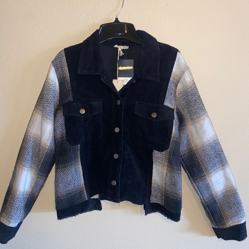 NWT MYSTREE brand ladies shacket; size L